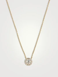 18K Gold Fulfillment Pendant Necklace With Diamonds