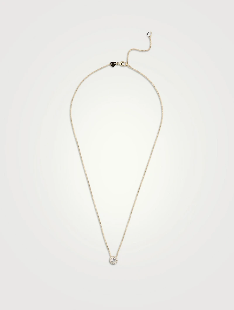 18K Gold Fulfillment Pendant Necklace With Diamonds