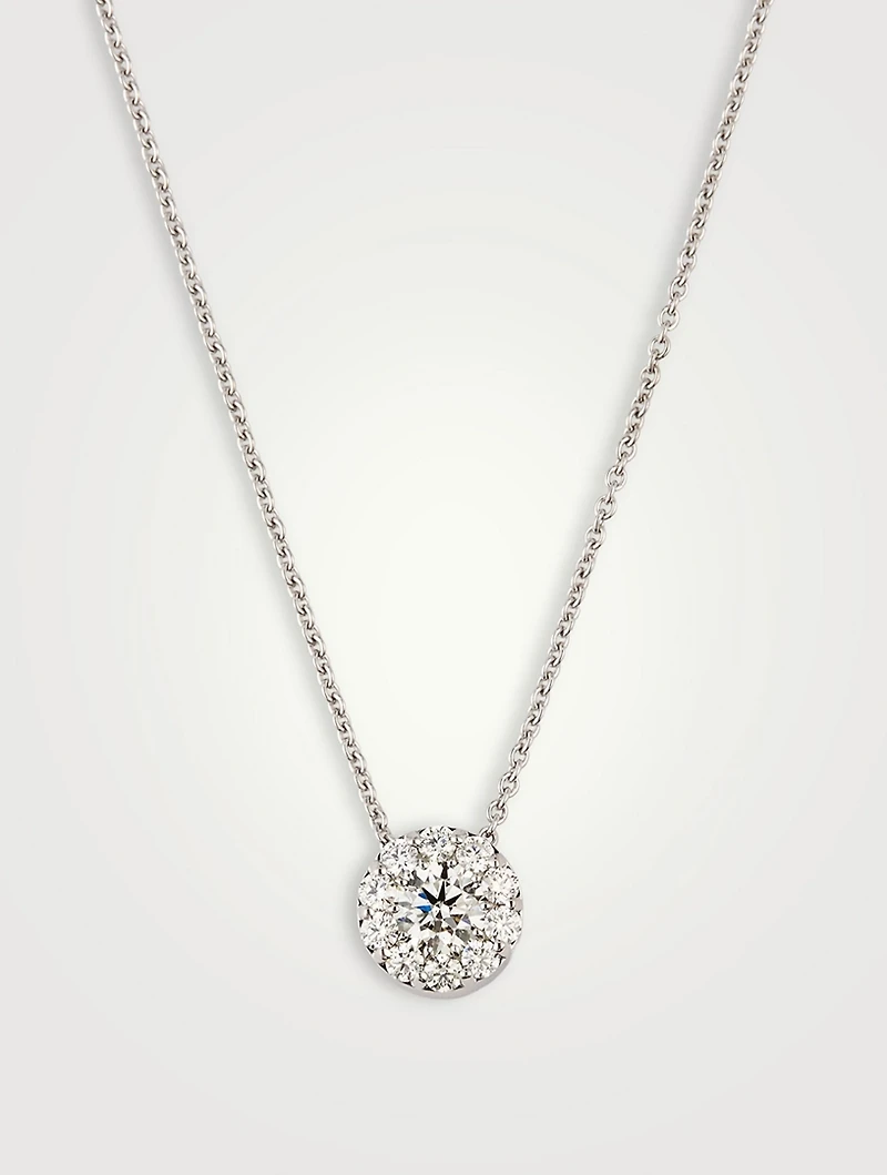 18K Gold Fulfillment Pendant Necklace With Diamonds