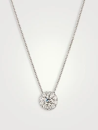 18K Gold Fulfillment Pendant Necklace With Diamonds