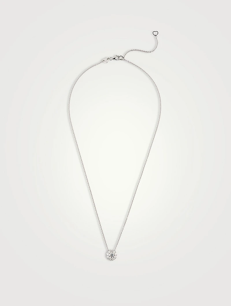 18K Gold Fulfillment Pendant Necklace With Diamonds