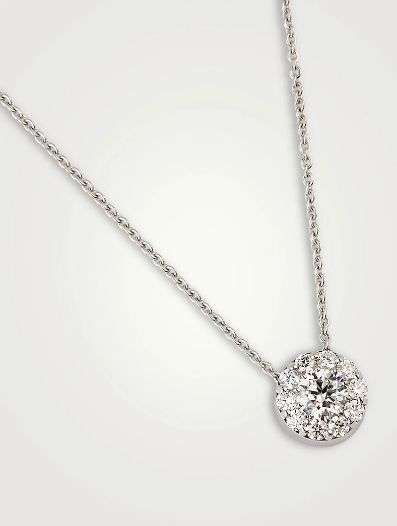 18K Gold Fulfillment Pendant Necklace With Diamonds