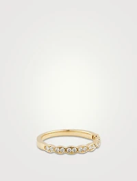 18K Gold Lorelei Floral Band With Diamonds