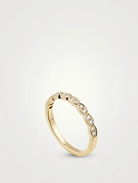 18K Gold Lorelei Floral Band With Diamonds