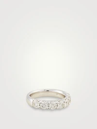 18K White Gold Signature 7 Stone Band With Diamonds