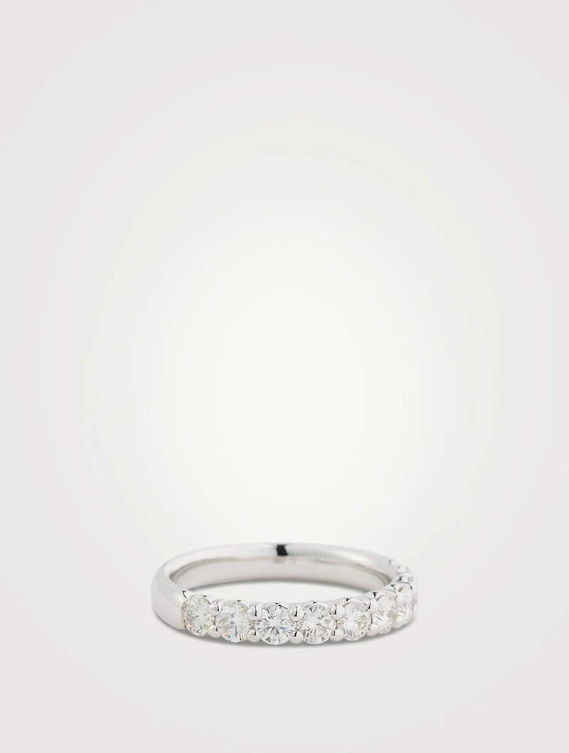 18K Gold Signature 9 Stone Band With Diamonds