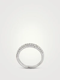 18K Gold Signature 9 Stone Band With Diamonds