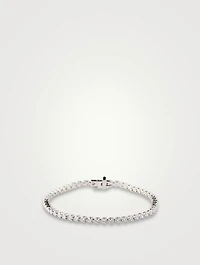 18K White Gold Temptation Three-Prong Bracelet With Diamonds