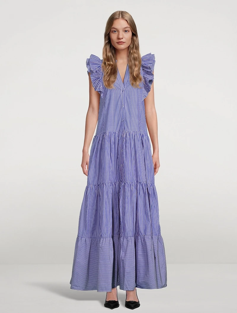 Rosane Maxi Shirt Dress Stripe