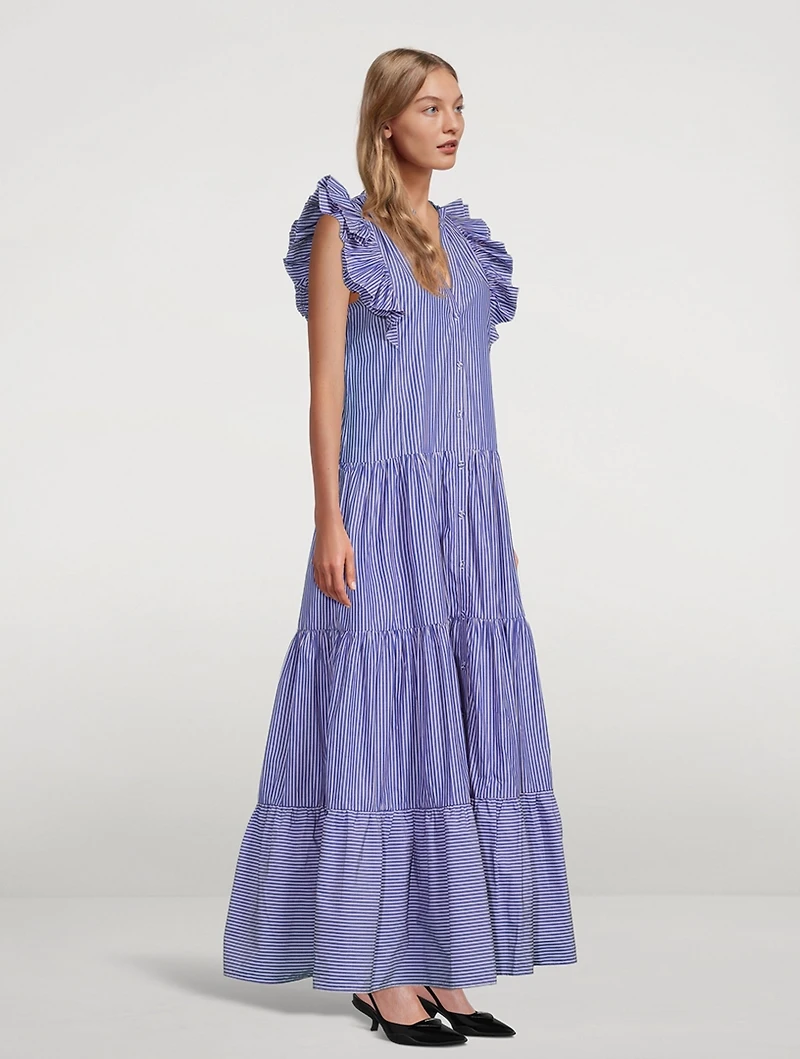 Rosane Maxi Shirt Dress Stripe