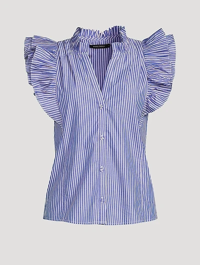 Rosane Ruffle Shirt Stripe