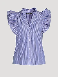 Rosane Ruffle Shirt Stripe