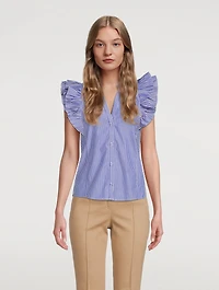 Rosane Ruffle Shirt Stripe