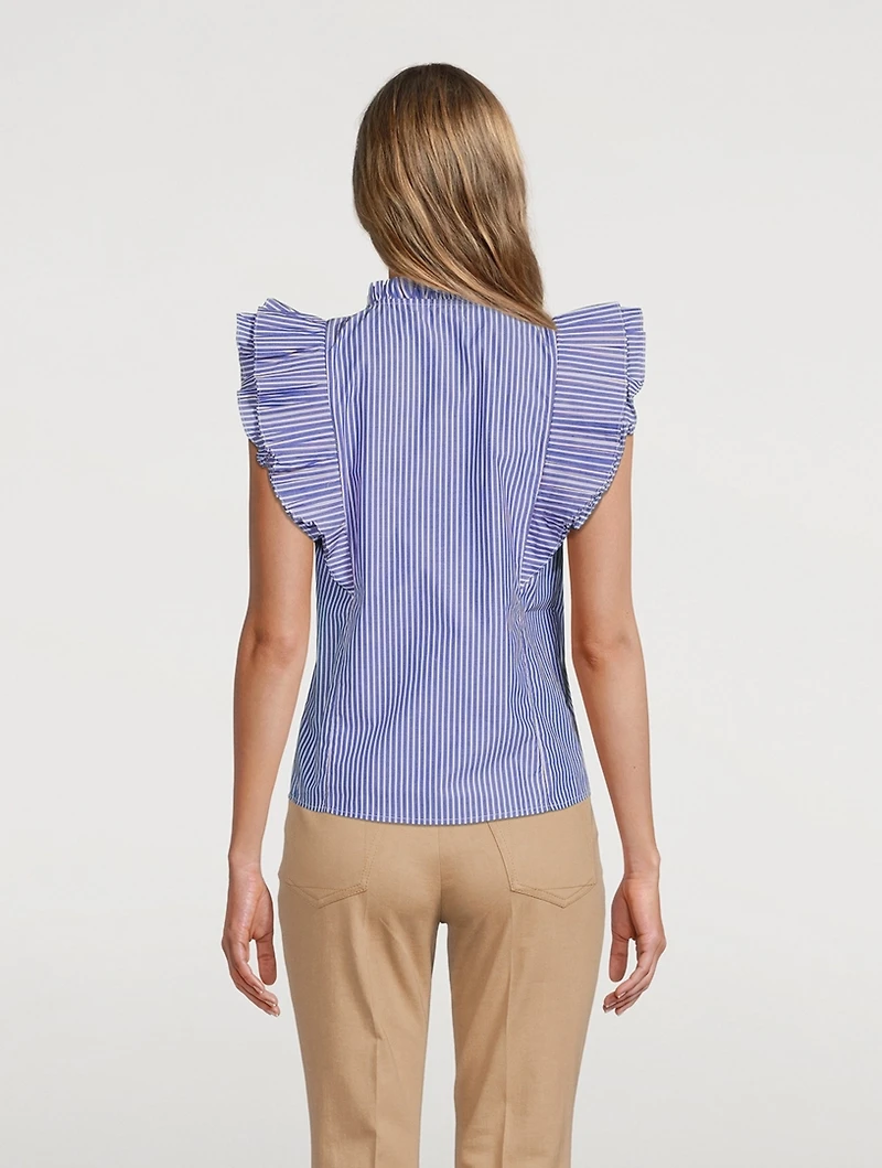 Rosane Ruffle Shirt Stripe
