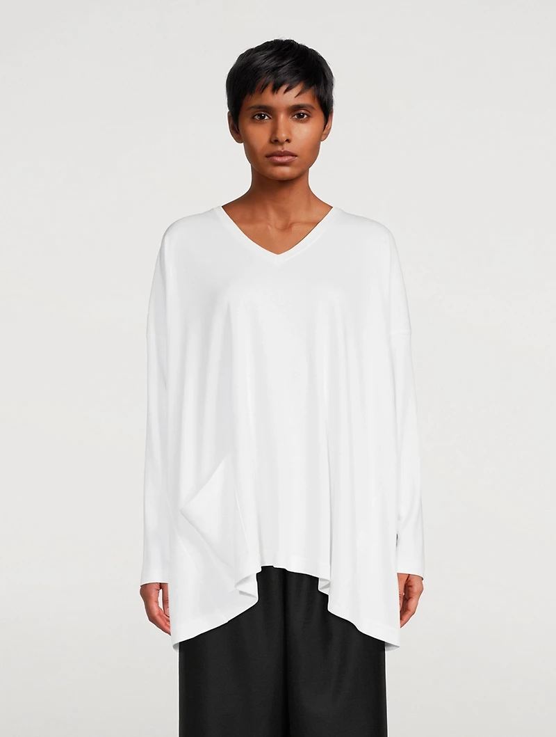 Long T-Shirt With Patch Pocket