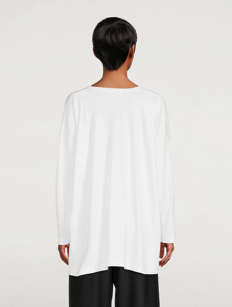 Long T-Shirt With Patch Pocket
