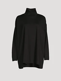 Overlapping Scrunch-Neck T-Shirt