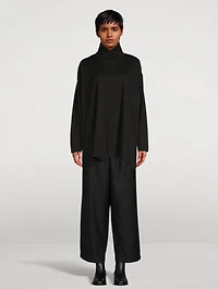 Overlapping Scrunch-Neck T-Shirt