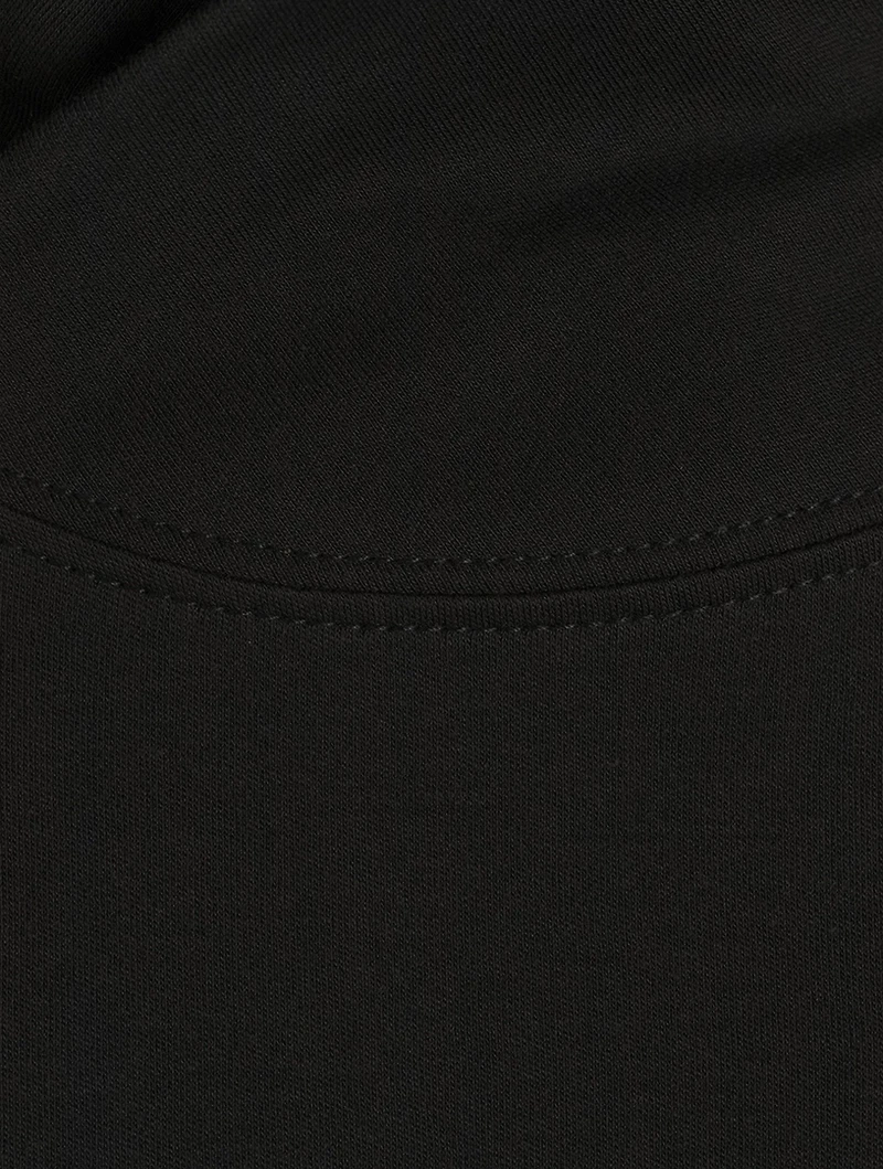 Overlapping Scrunch-Neck T-Shirt