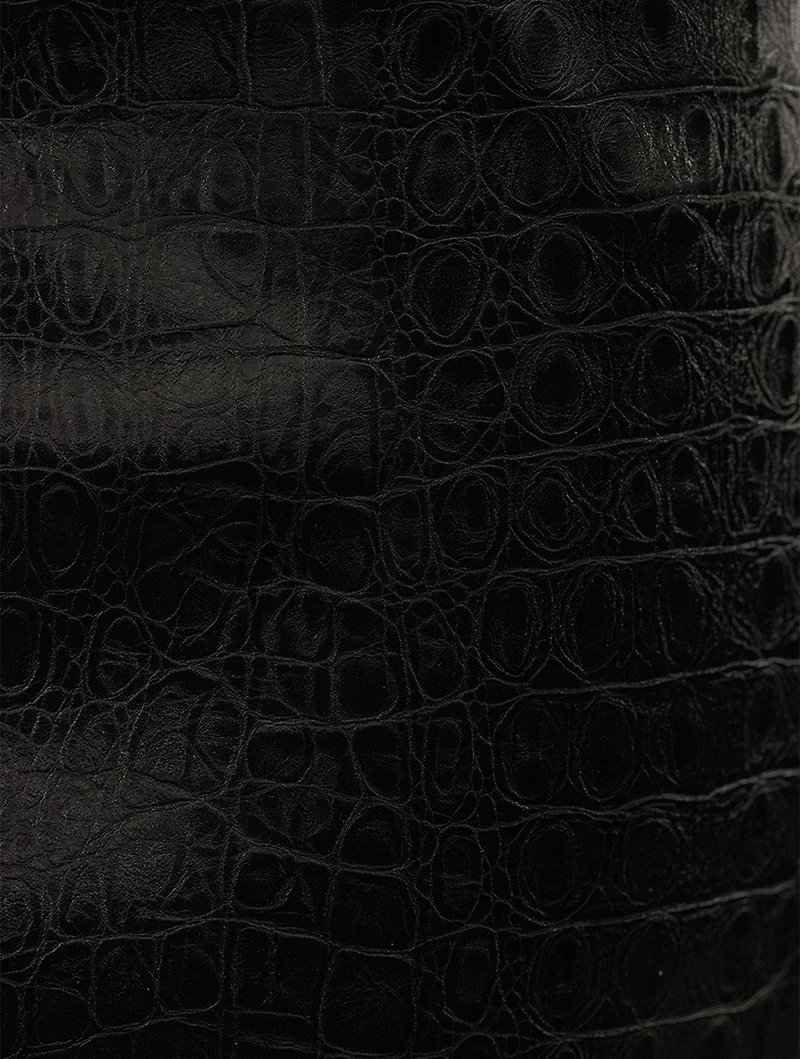 Luano Croc-Embossed Mini Skirt