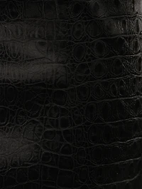 Luano Croc-Embossed Mini Skirt