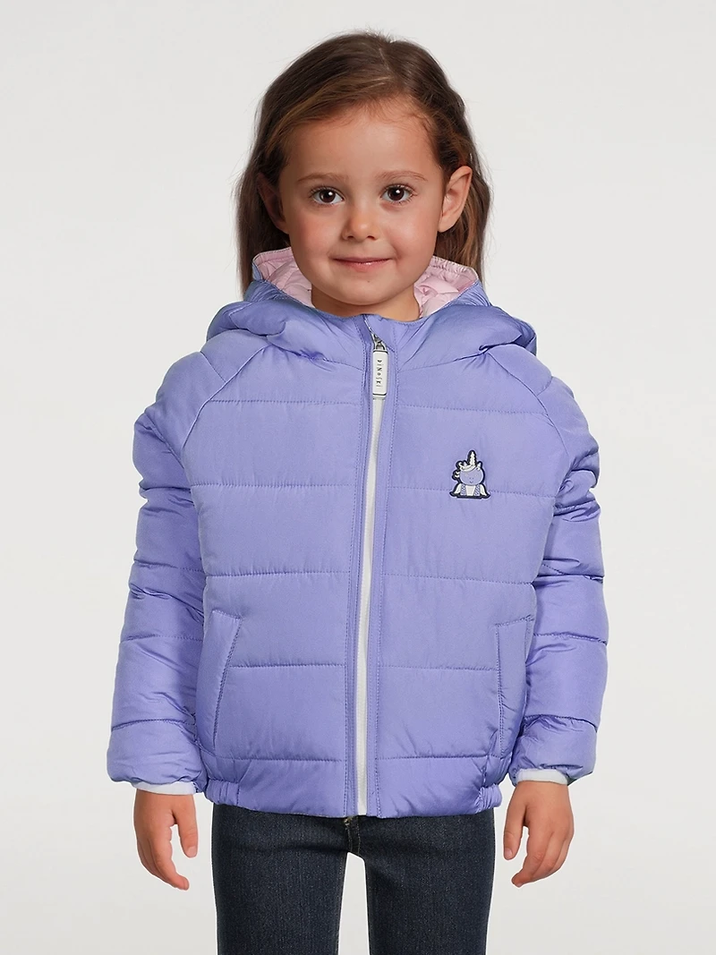 Hop x Sparkle Reversible Puffer Jacket With Hood