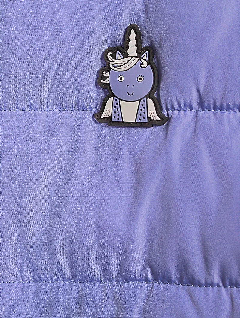 Hop x Sparkle Reversible Puffer Jacket With Hood