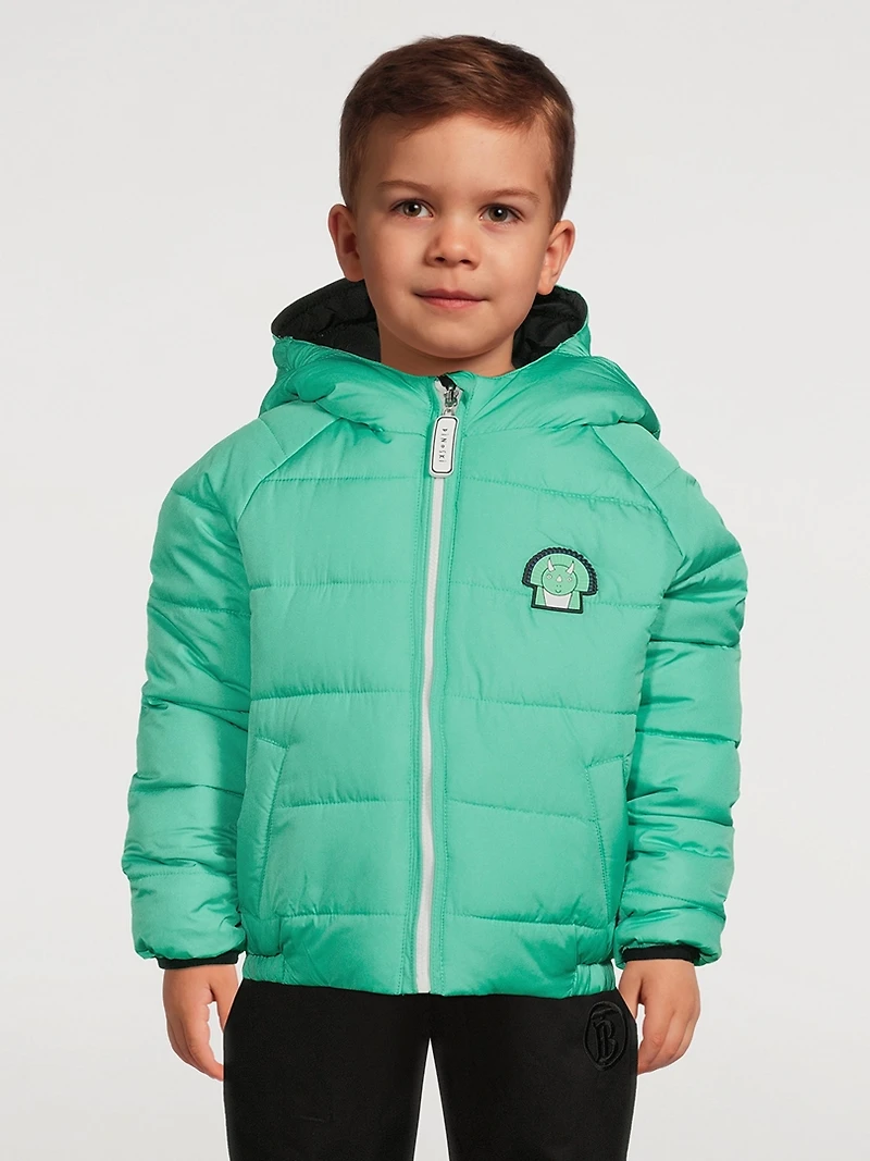 Spiek x Patch Reversible Puffer Jacket With Hood