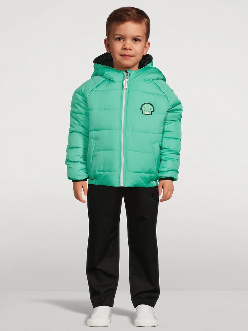 Spiek x Patch Reversible Puffer Jacket With Hood