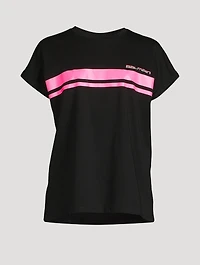 Cotton Logo Stripe T-Shirt