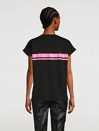 Cotton Logo Stripe T-Shirt