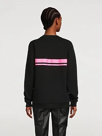 Cotton Logo Stripe Sweatshirt