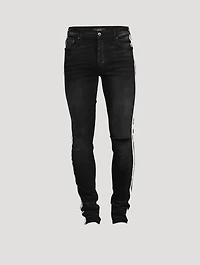 Flocked Track Jeans