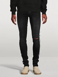 Flocked Track Jeans