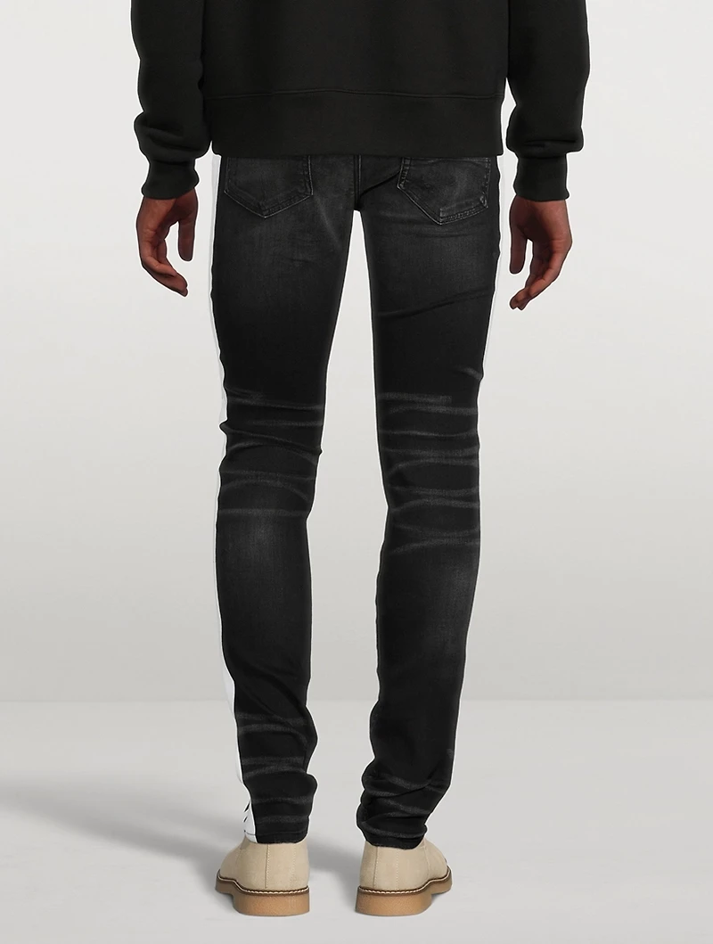 Flocked Track Jeans