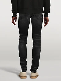 Flocked Track Jeans