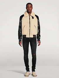 Flocked Track Jeans