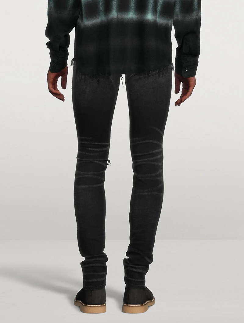 Mx1 Jeans With Cracked Pink Leather