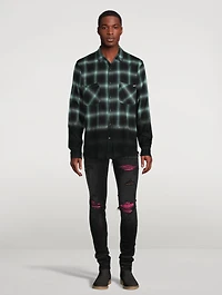 Mx1 Jeans With Cracked Pink Leather