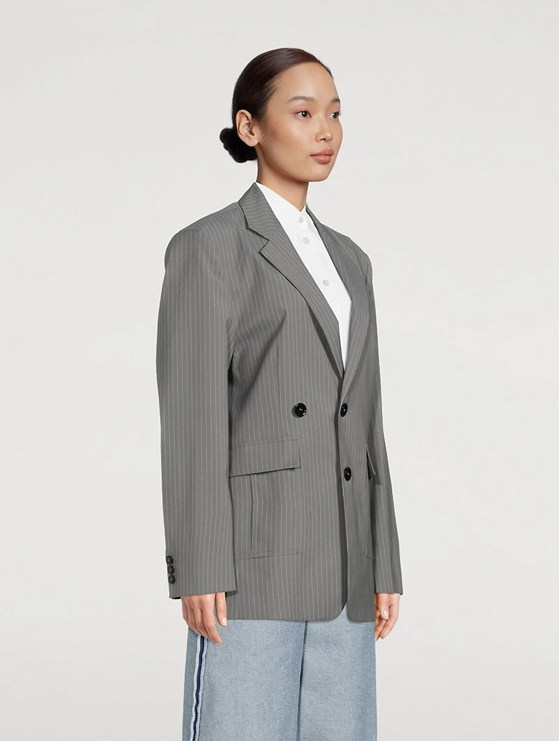 Pinstripe Blazer