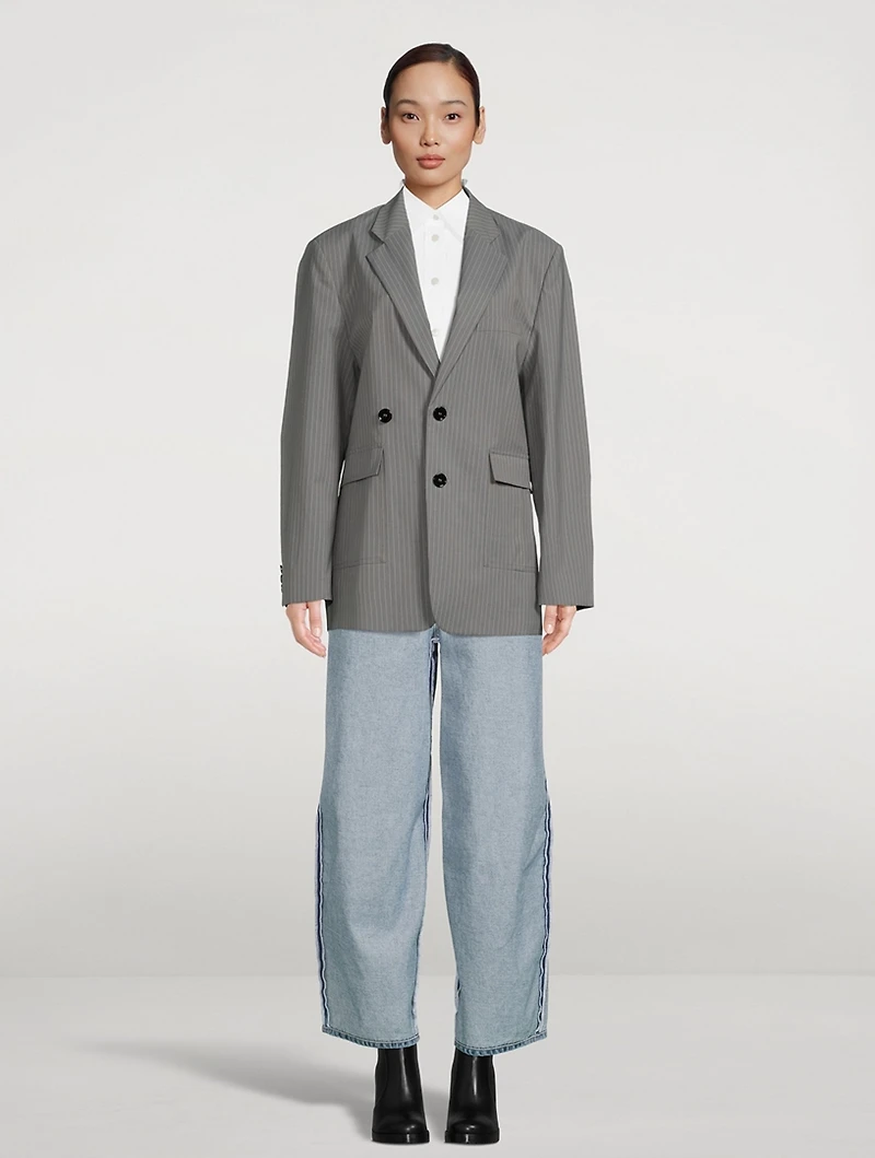 Pinstripe Blazer