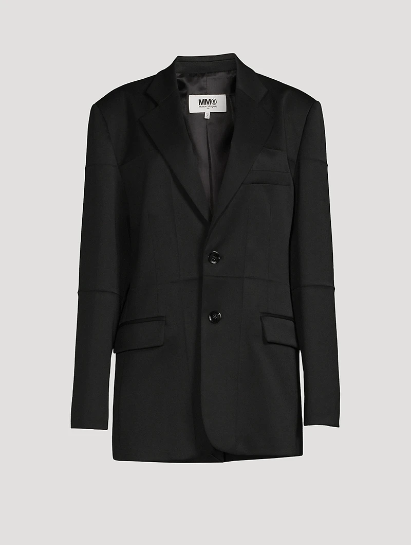 Creased Twill Blazer