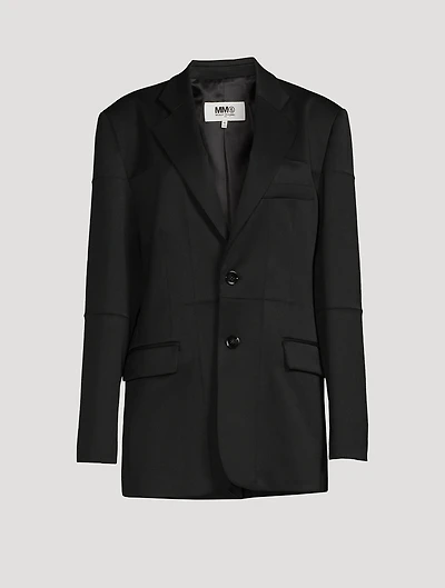 Creased Twill Blazer