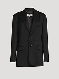Creased Twill Blazer