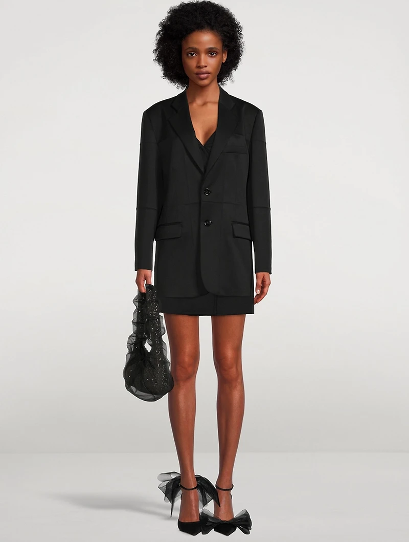 Creased Twill Blazer