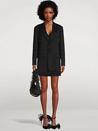 Creased Twill Blazer