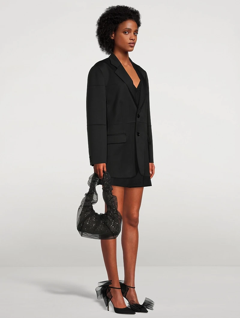 Creased Twill Blazer