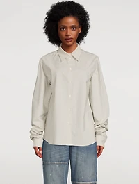 Multi-Wear Cotton Shirt Pinstripe Print