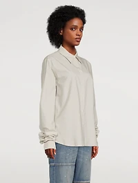Multi-Wear Cotton Shirt Pinstripe Print
