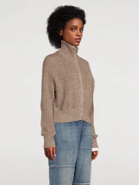 Double-Zip Knit Cardigan